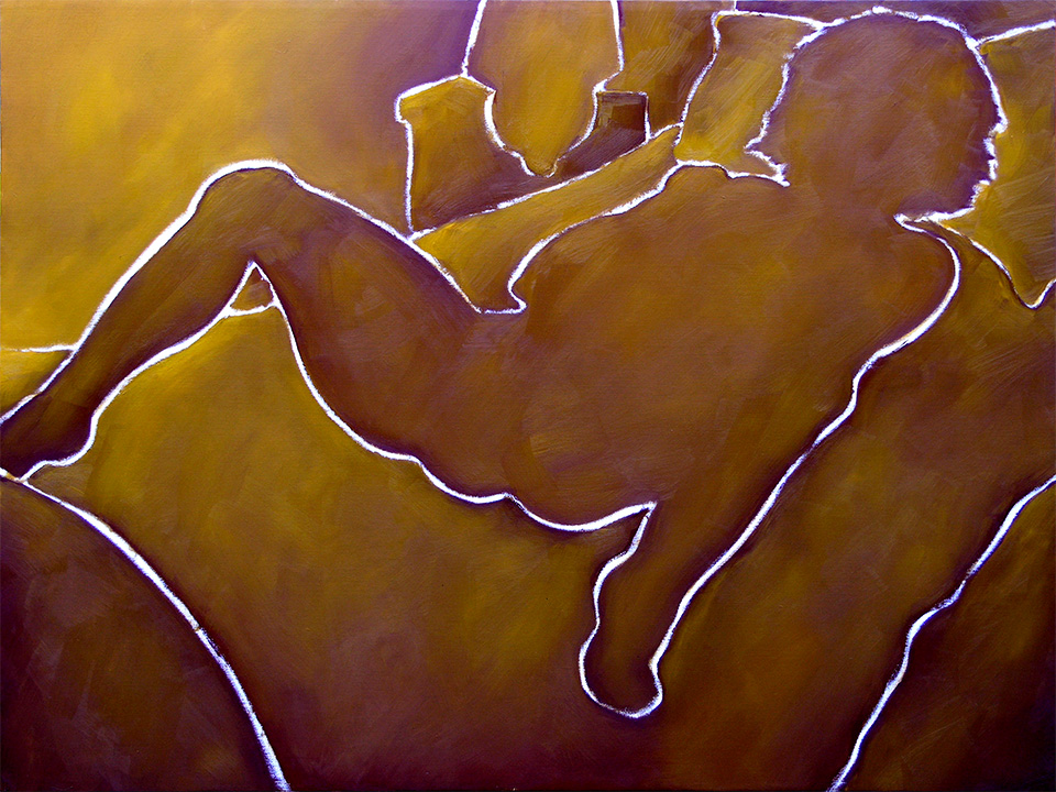 Golden Nude, a painting by Guido Vrolix