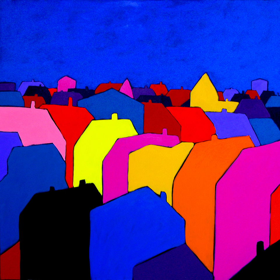 City 1, a painting by Guido Vrolix