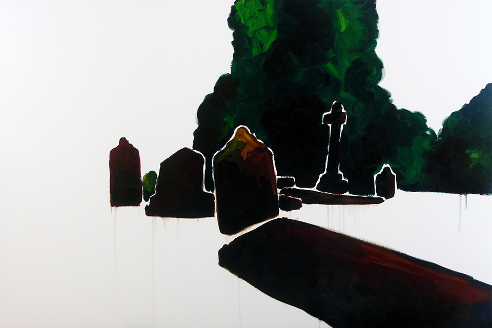 Graveyard 4, a painting by Guido Vrolix