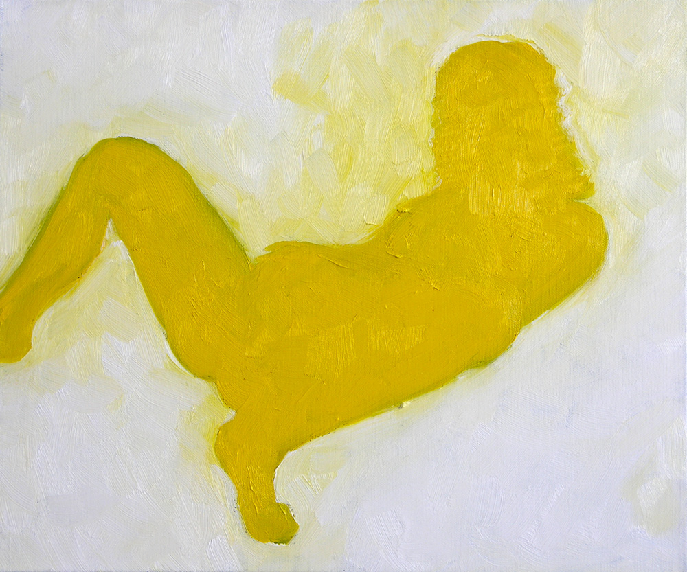 Nude in Yellow, a painting by Guido Vrolix