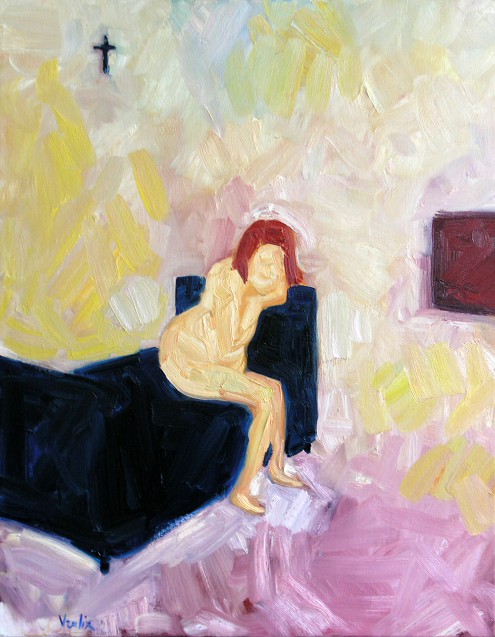 Pregnant!, a painting by Guido Vrolix