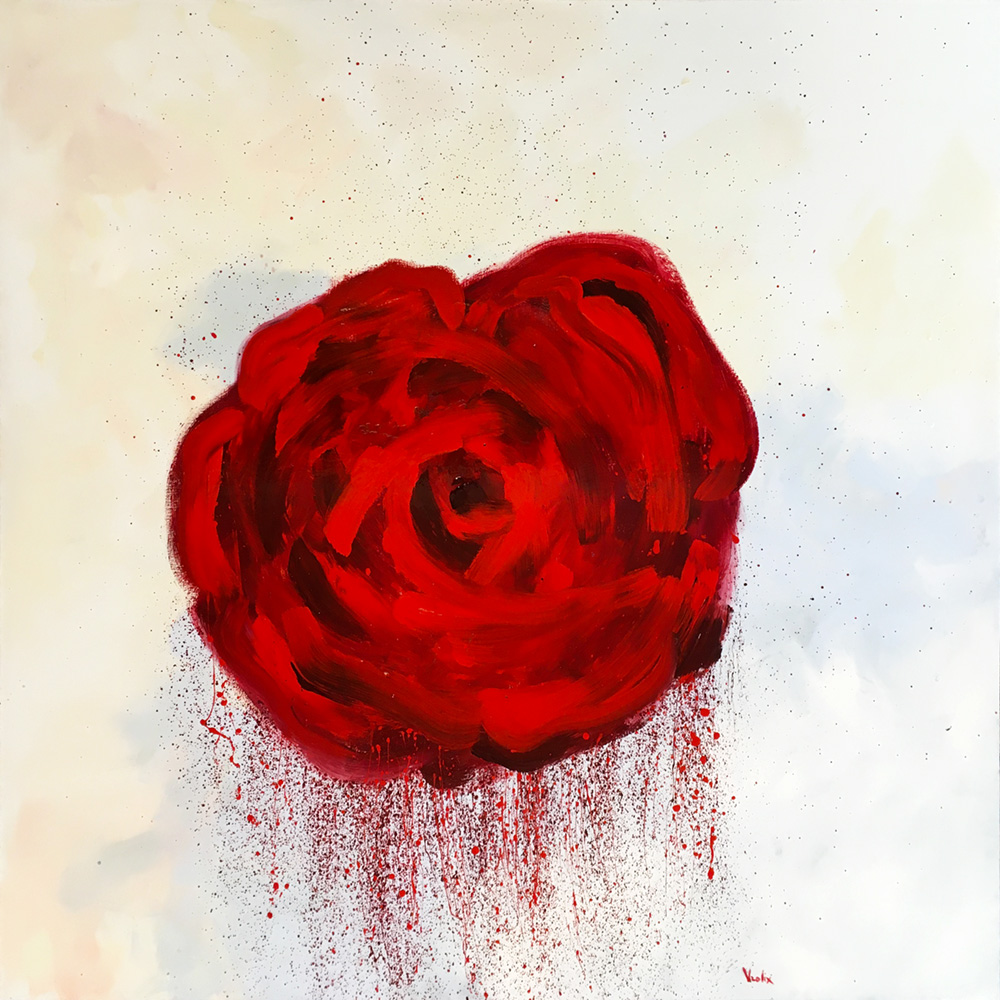 Rose, a painting by Guido Vrolix