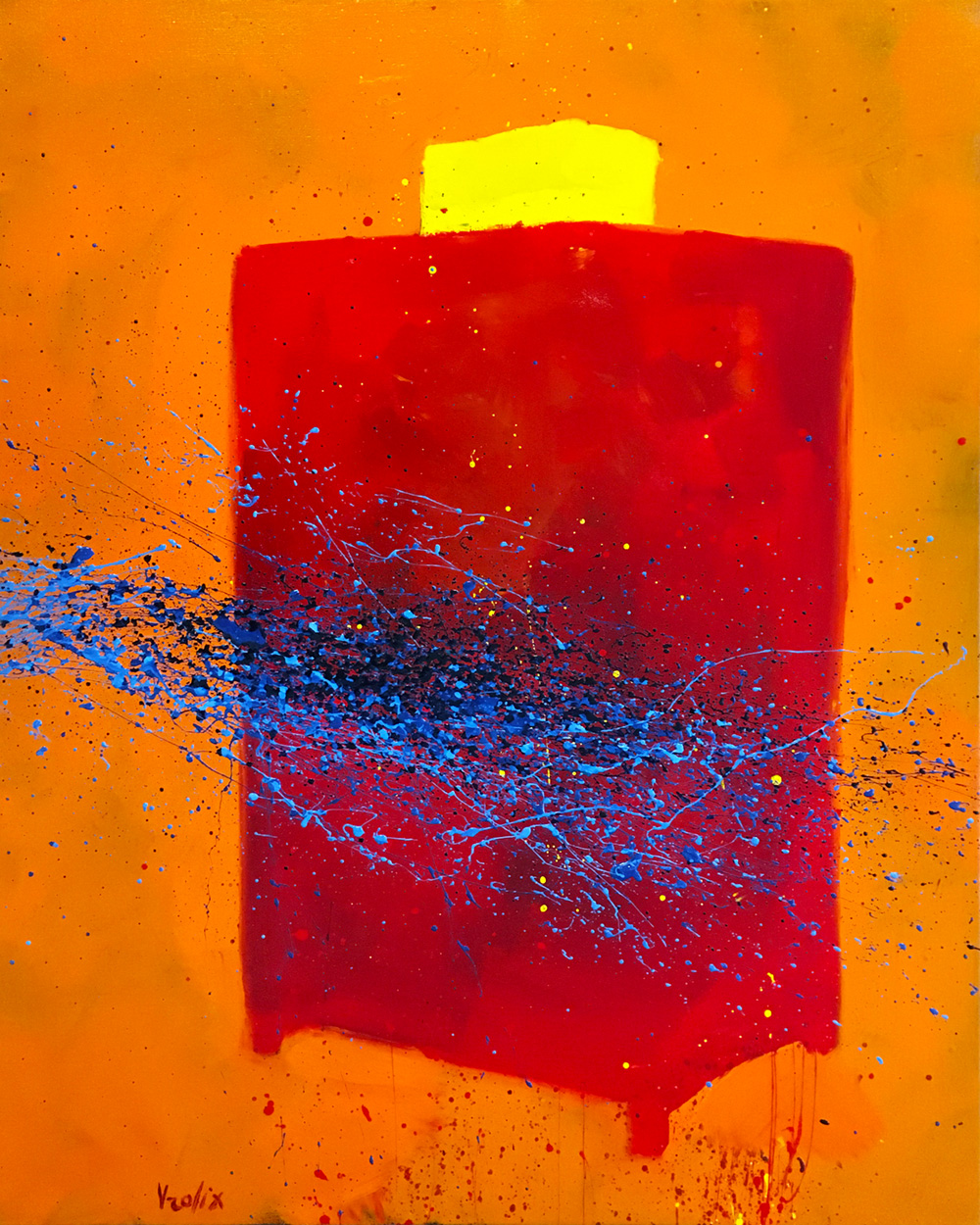 Memory In Orange, a painting by Guido Vrolix
