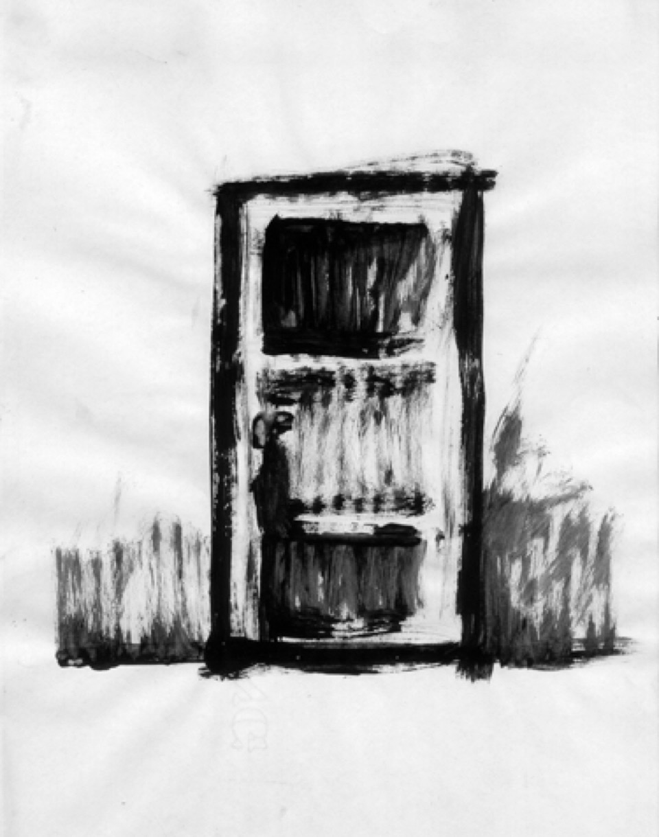Closed Door, A drawing by Guido Vrolix