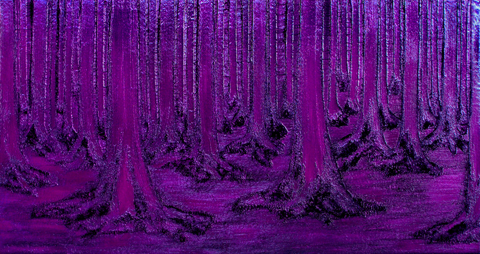 Purple Forest, a painting by Guido Vrolix