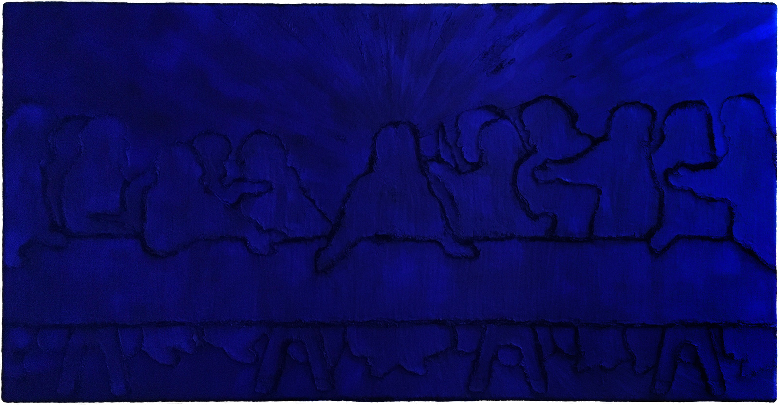 Blue Last Supper, a painting by Guido Vrolix