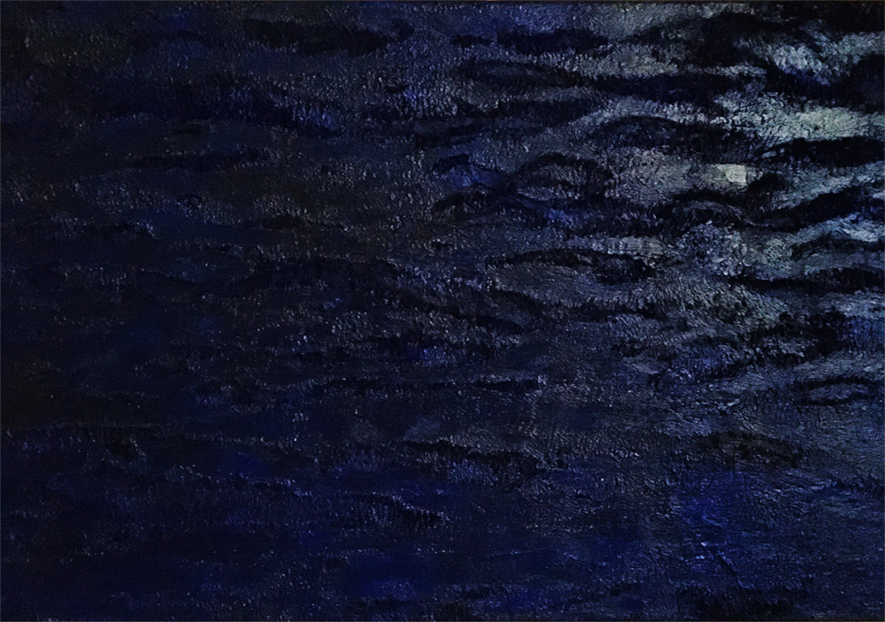 Midnight Sea (detail), a painting by Guido Vrolix